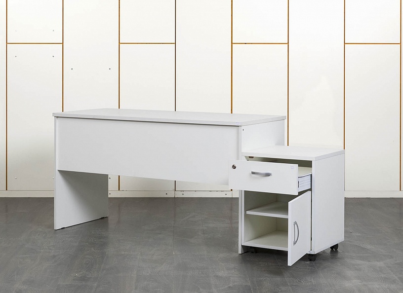 Комплект офисной мебели стол с тумбой  1 400х600х760 ЛДСП Белый   (СППБК-25021)