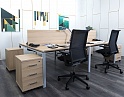 Купить Комплект офисной мебели стол с тумбой  2 800х1 640х750 ЛДСП Бук   (КОМВ-13033)