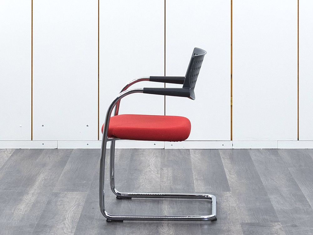 Конференц кресло для переговорной  Красный Ткань VITRA   (УДТК1-21032)