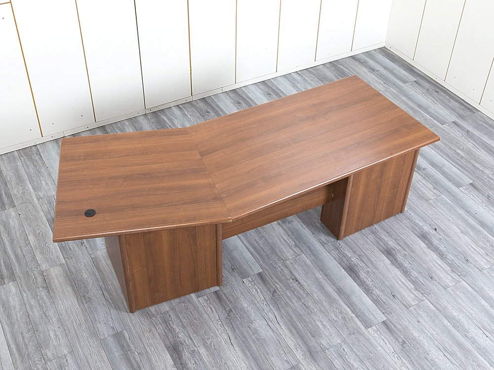 Стол для руководителя  2 450х900х760 ЛДСП Орех   (СРПХ-07084уц)