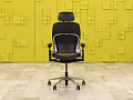 Офисное кресло руководителя на колесах Leap V2 Steelcase Кожа Чёрный Франция  КРКЧ-23066