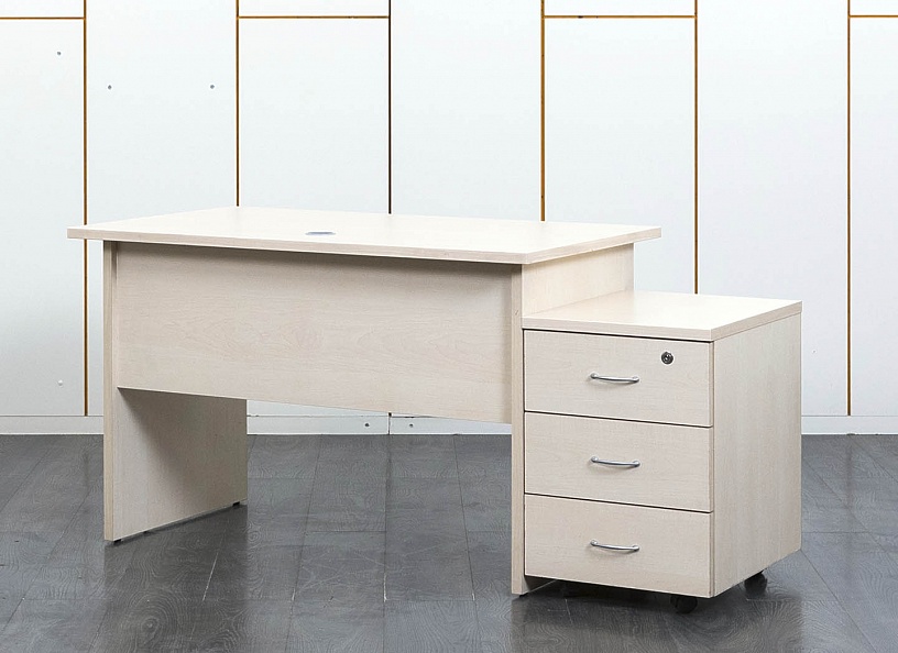 Комплект офисной мебели стол с тумбой  1 200х700х750 ЛДСП Клен   (СППВ4к-10121)