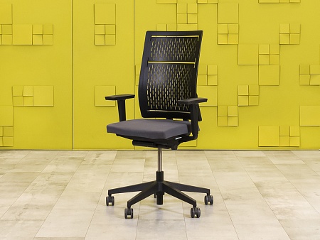 Офисное кресло для персонала на колесах BENE Ткань Серый Австрия_КПТС-150623