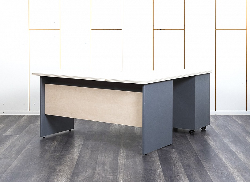 Комплект офисной мебели стол с тумбой Berlin 1 600х1 600х730 ЛДСП Бук   (СПУВКл-22072)