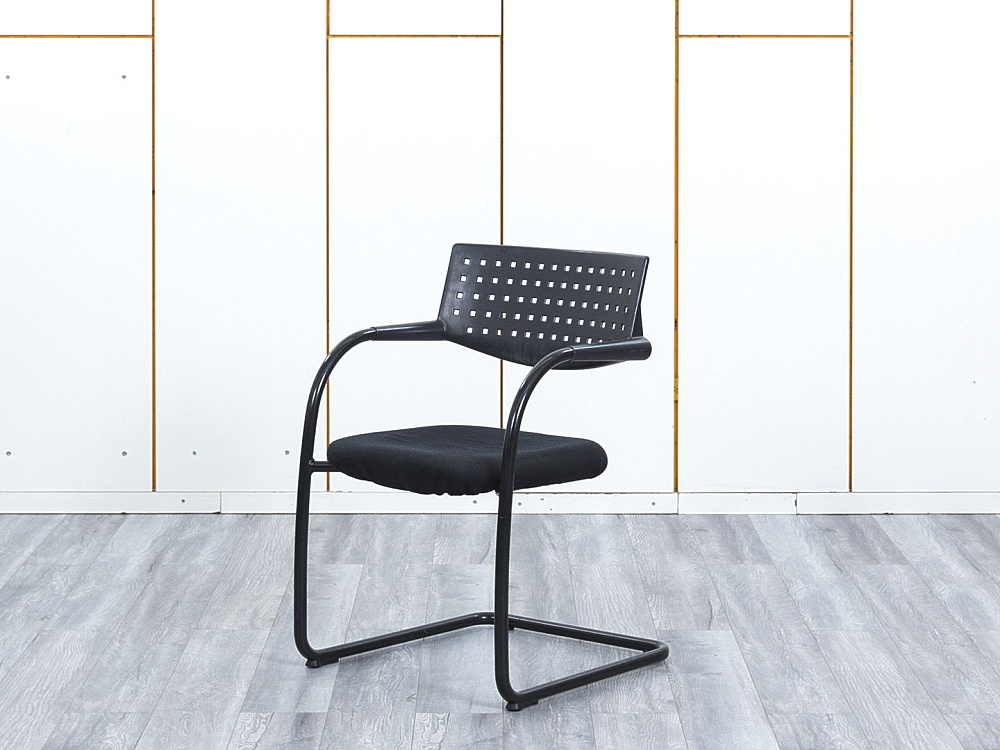 Конференц кресло для переговорной  Черный Ткань VITRA VISAVIS 2  (КДТЧ1-28113)