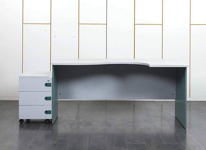 Комплект офисной мебели стол с тумбой  1 600х1 000х755 ЛДСП Серый   (СПУСКп-07041)