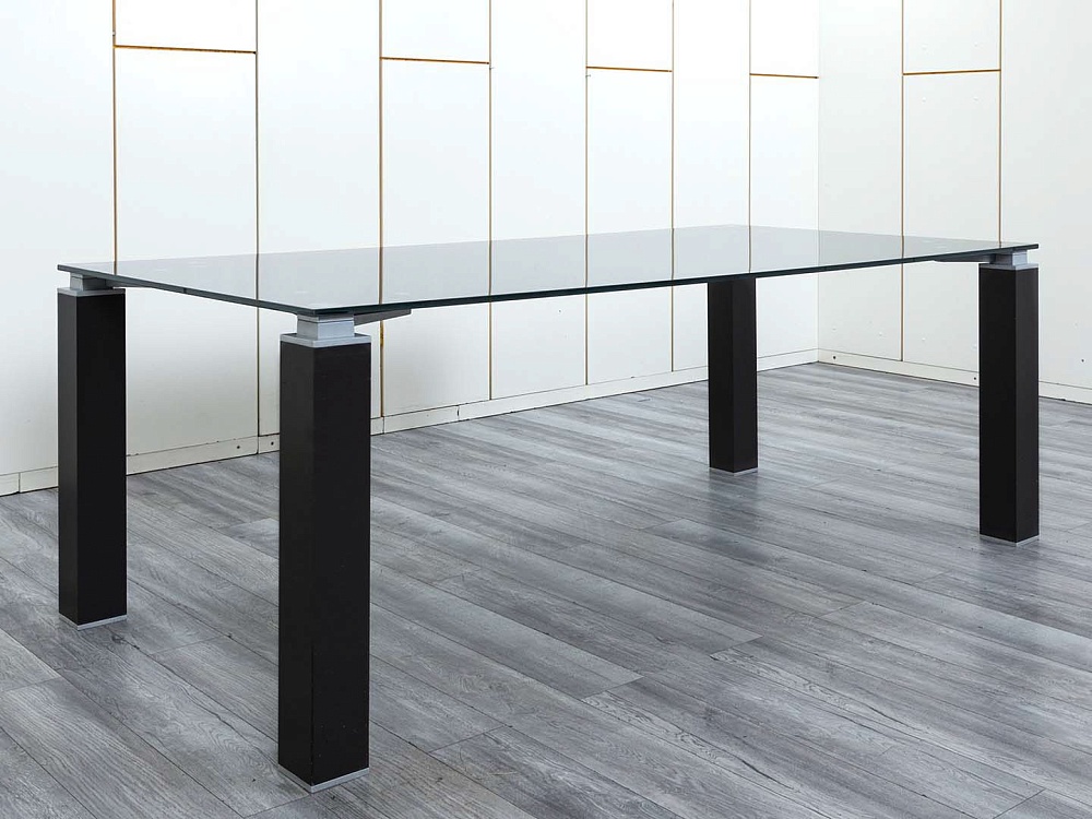 Офисный стол для переговоров Sinetica 2 000х1 000х715 Стекло Черный TAO GLASS  (СГПС-18114)