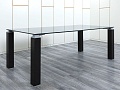 Офисный стол для переговоров Sinetica 2 000х1 000х715 Стекло Черный TAO GLASS  (СГПС-18114)