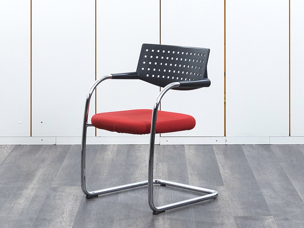 Конференц кресло для переговорной  Красный Ткань VITRA   (УДТК1-21032)