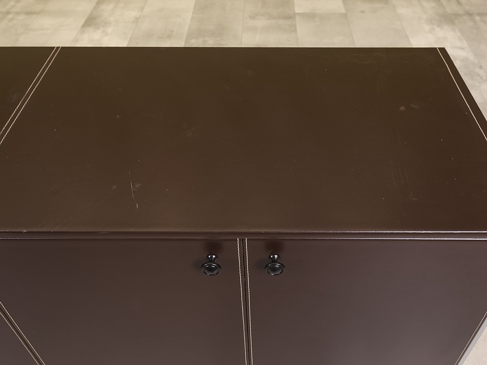 Тумба греденция Кожа Коричневый  ГРЕ-25036