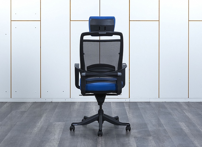 Офисное кресло руководителя   Сетка Синий   (КРСН-30053)