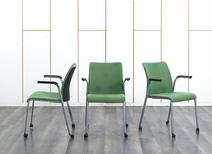 Конференц кресло для переговорной  Зеленый Ткань SteelCase   (УНТЗ-09083)