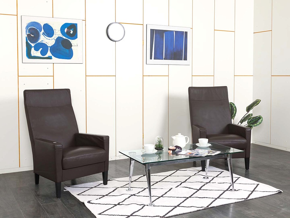 Комплект из 2-х кресел Walter Knoll Кожа Коричневый   (КНККК-30011)