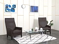 Комплект из 2-х кресел Walter Knoll Кожа Коричневый   (КНККК-30011)