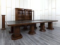 Офисный стол для переговоров Art&amp;amp;Moble 3 860х1 860х760 Массив Орех   (СГПЗ1к-19024)