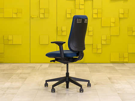 Офисное кресло для персонала на колесах Steelcase Ткань Синий Франция_КПТН-250124