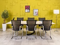 Офисный стол для переговоров Steelcase 2450x1500x720 МДФ Белый Франция_СГПБ-281223