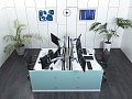 Комплект офисной мебели Technology Desking 2 050х1 330х720 ЛДСП Серый   (КОМС-01101)