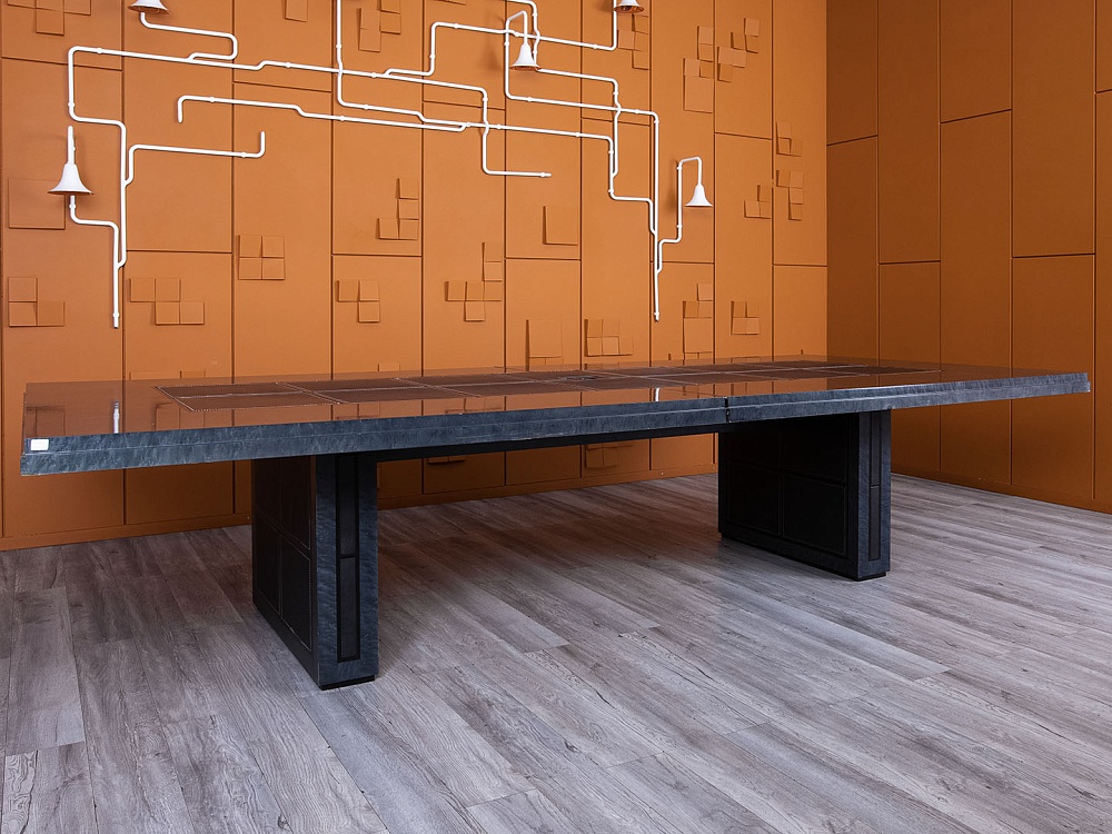 Офисный стол для переговоров  3 400х1 490х750 ЛДСП Зеленый   (СГПЗ-18073)