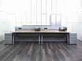 Комплект офисной мебели Herman Miller 3 200х1 800х1 000 ЛДСП Орех   (КОМХ1-16082)