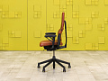 Офисное кресло руководителя на колесах  Steelcase Please 1 Кожа Оранжевый Германия  КРКК1-09105