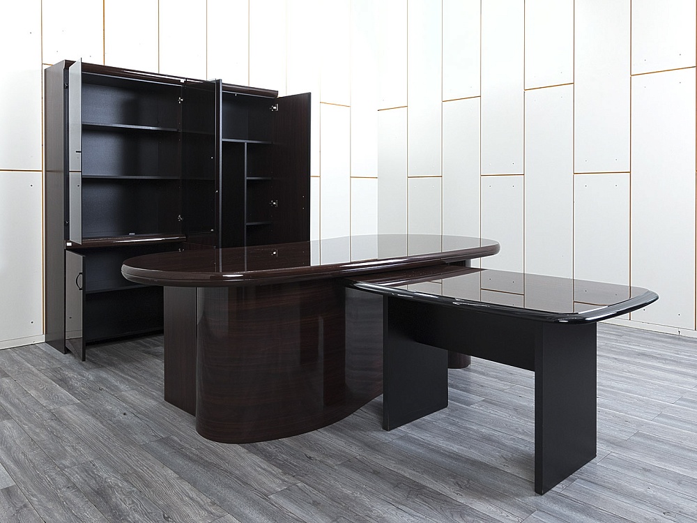 Кабинет руководителя GOODFURNITURE 2 500х2 100х770 МДФ Махагон Perth  (КРШ-13054)