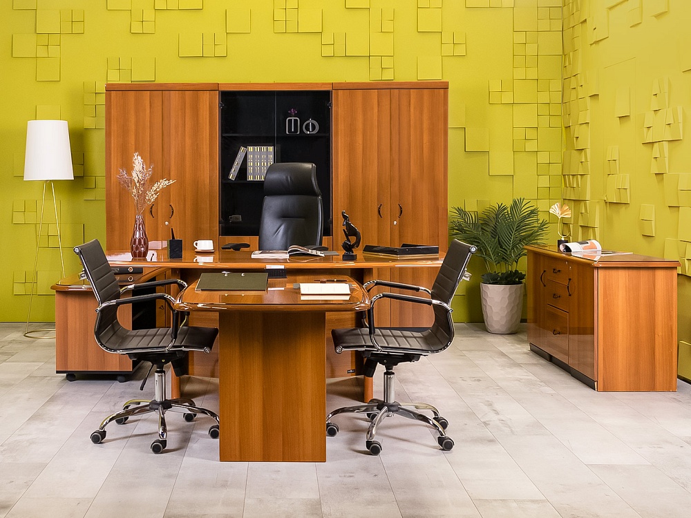 Кабинет руководителя CANNES Goodfurniture МДФ Орех Италия_КРХ1-070524