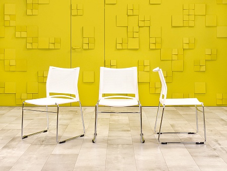 Конференц кресло для переговорной Пластик Белый Россия  УДПБ-240924