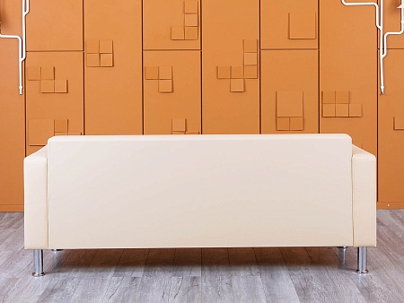 Офисный диван ДМебель Кожзам Бежевый   (ДНКБ3-25094(нов))