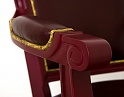Купить Конференц кресло для переговорной  Бордовый Кожа/массив/бронза    (068-25107)