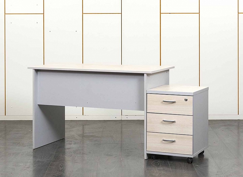 Комплект офисной мебели стол с тумбой  1 200х600х750 ЛДСП Зебрано   (СППЗК-27041)