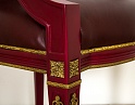Купить Конференц кресло для переговорной  Бордовый Кожа/массив/бронза    (068-25107)