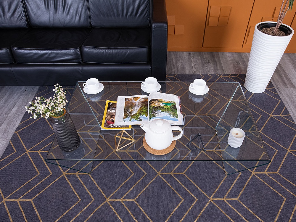 Журнальный столик La Forma 1 200х700х350 Стекло Прозрачный Burano  (СЖПС-12055)