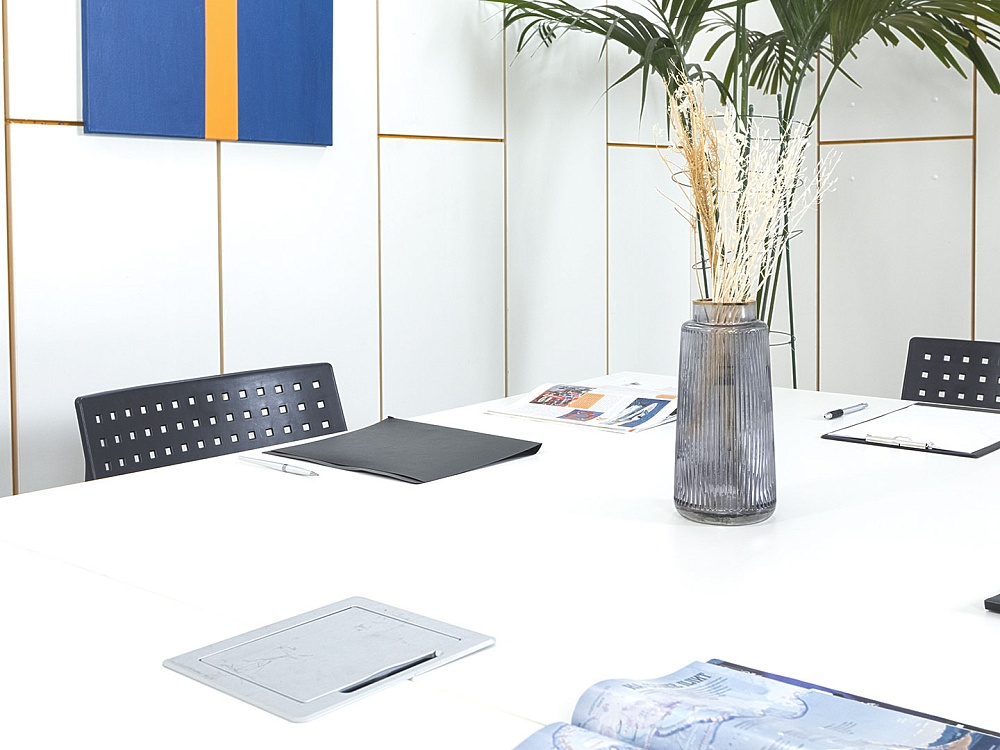 Офисный стол для переговоров Techo 2 800х1 400х750 ЛДСП Белый   (СГПБ1-08074)