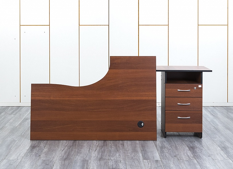 Комплект офисной мебели стол с тумбой  1 350х930х750 ЛДСП Вишня   (СПУШКл-22034)