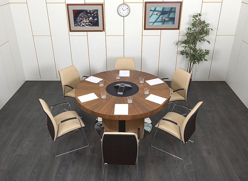 Офисный стол для переговоров Dao Walnut 1 700х1 700х790 Шпон Зебрано   (СГОЗ-17051)