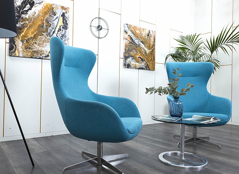 Мягкое кресло Profoffice Ткань Синий Elegance Metal  (Комплект из 2-х мягких кресел КНТНК-30112)
