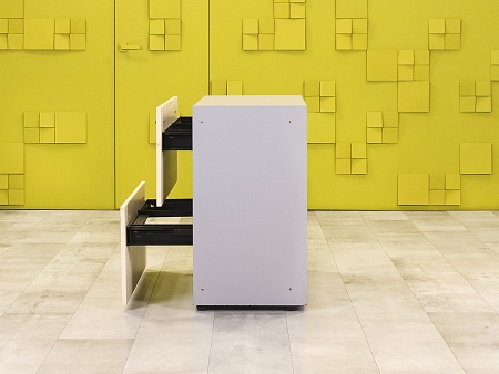 Офисная тумба для оргтехники 920x480x830 ЛДСП Клен Выдвижные ящики Россия_ТО2ЯВ-130923