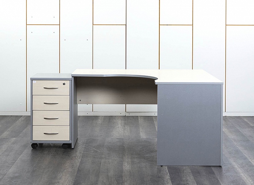 Комплект офисной мебели стол с тумбой  1 400х1 200х750 ЛДСП Клен   (СПУВКп-26082)