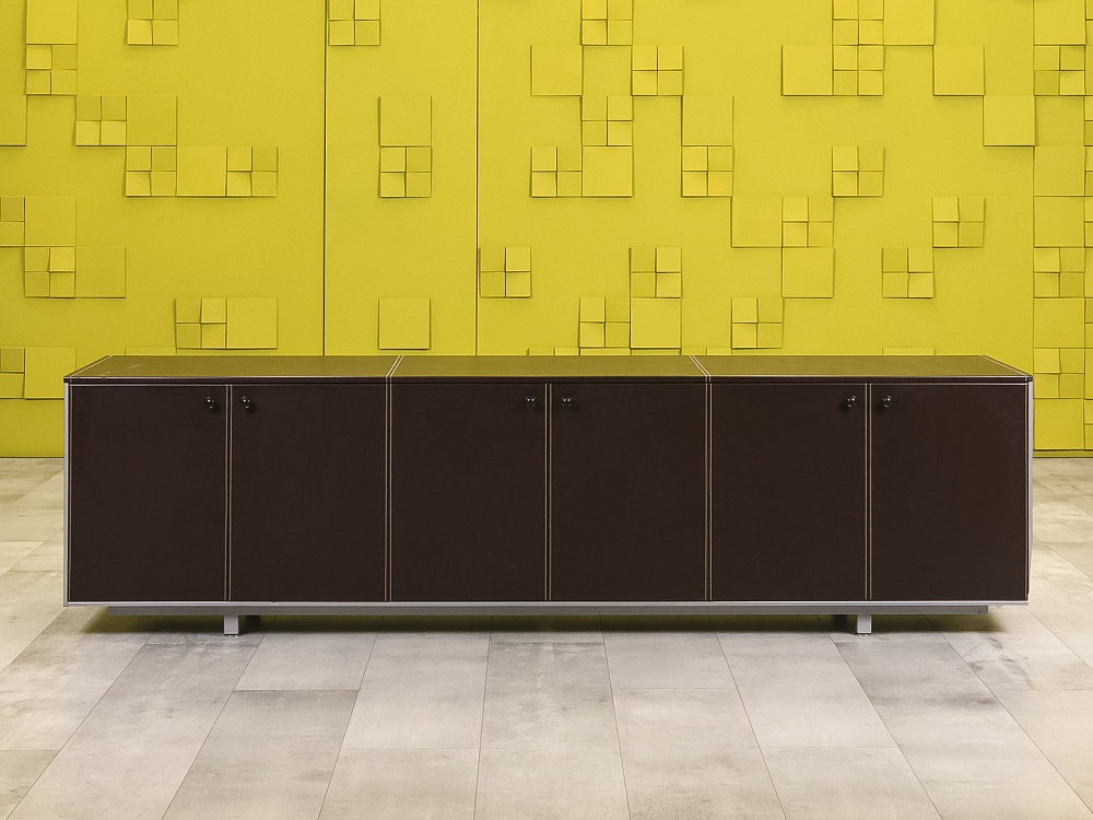 Тумба греденция Кожа Коричневый  ГРЕ-25036