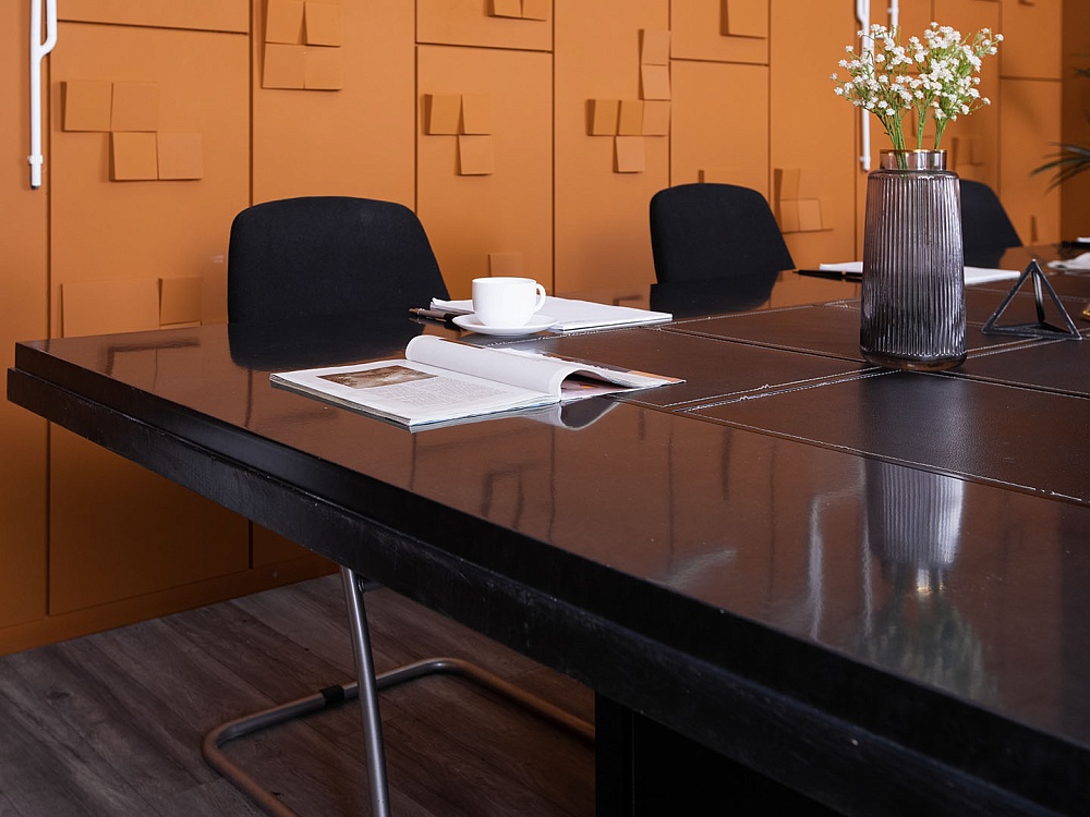 Офисный стол для переговоров  3 400х1 490х750 ЛДСП Зеленый   (СГПЗ-18073)