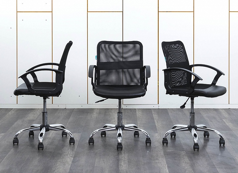 Офисное кресло для персонала   Ткань/кожзам Черный   (КПСЧ-25112)