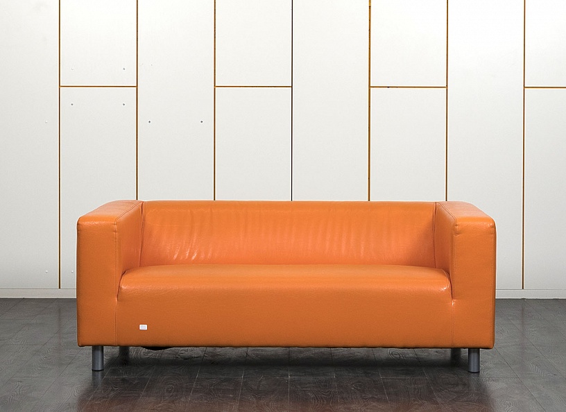 Офисный диван  Кожзам Оранжевый   (ДНКО-24061)