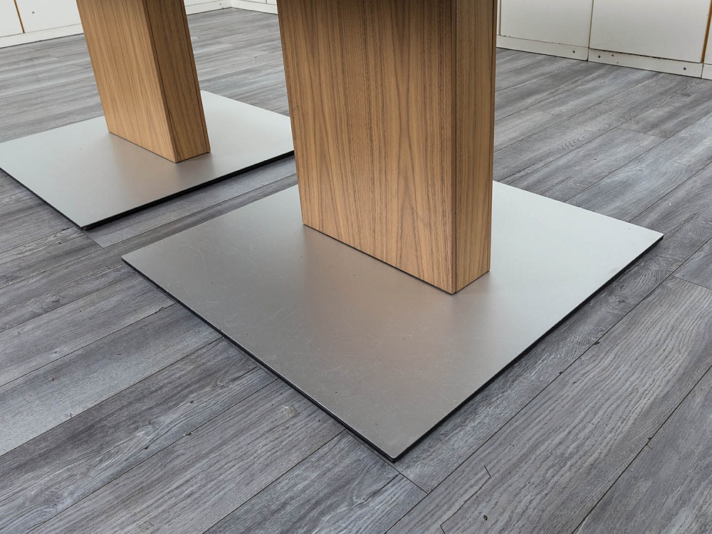 Офисный стол для переговоров  2 000х1 000х740 Шпон Зебрано   (СГПЗ-16104)