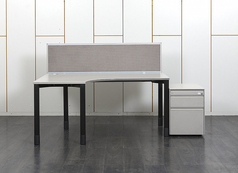 Комплект офисной мебели стол с тумбой Bene 1 600х1 200х750 ЛДСП Серый   (СПУСКл-16081)