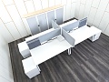 Комплект офисной мебели Herman Miller 3 200х1 650х1 180 ЛДСП Белый   (КОМБ1-13112)