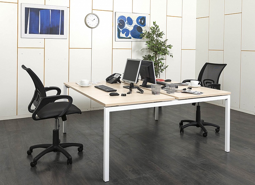 Комплект офисной мебели  1 600х1 650х740 ЛДСП Бук   (КОМВ-28051)