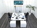 Комплект офисной мебели Herman Miller 1 600х1 650х1 180 ЛДСП Белый   (КОМБ-13112)