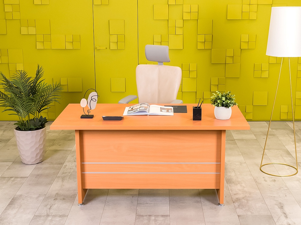 Стол для руководителя 1600x800 ЛДСП Ольха Россия_СРПЛ-250624