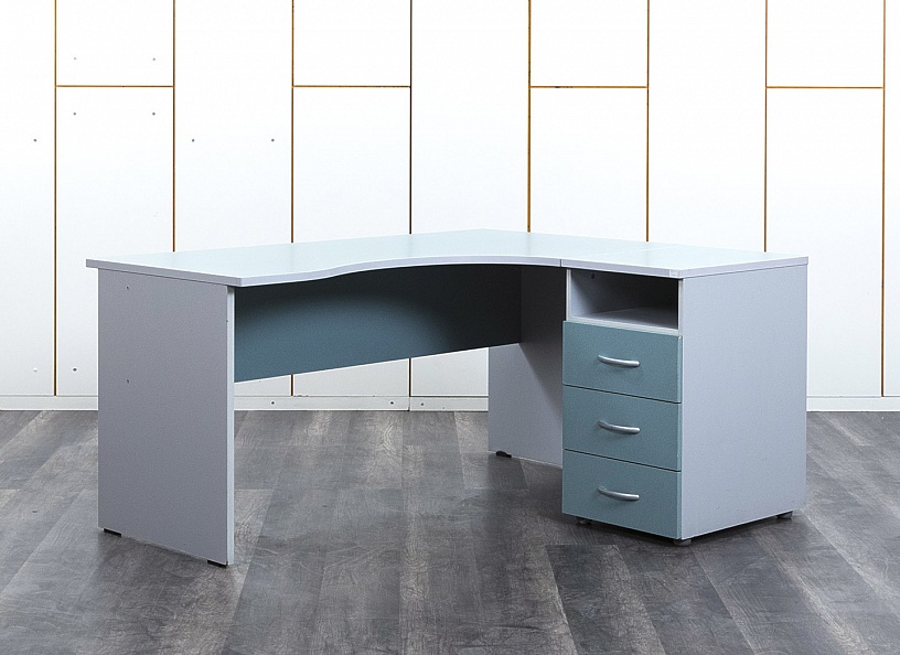 Комплект офисной мебели стол с тумбой  1 600х1 320х750 ЛДСП Зеленый   (СПУЗКп-24052)